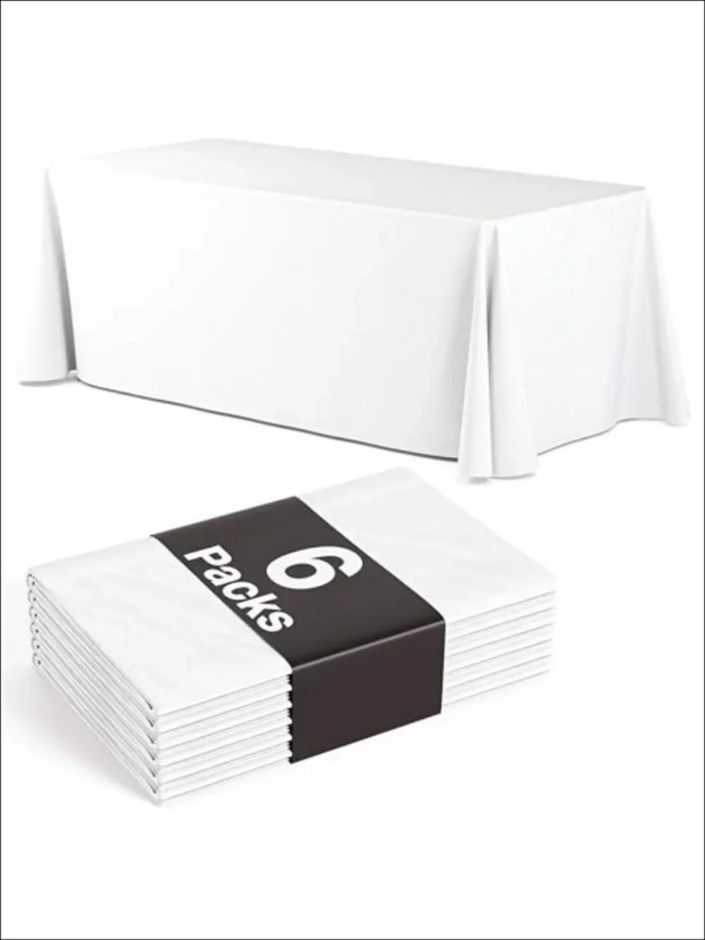 6 Pack Disposable Plastic Tablecloth 70x120 Rectangle Heavy Duty Party